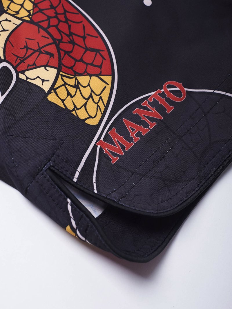 MANTO CORAL FIGHT SHORTS-black